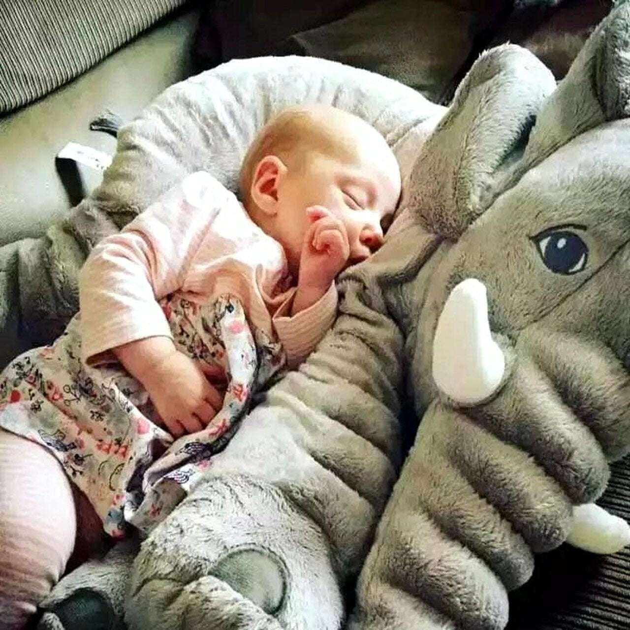 Soft Elephant Plush Pillowcase for Kids Room Decor