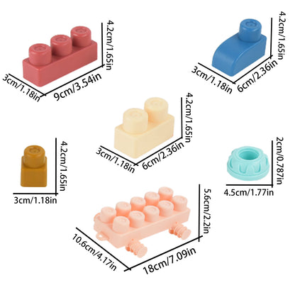 Soft Building Blocks – Safe and Fun Construction Toy with Soft Rubber Material, Smooth Edges, No Burrs, Safe for Ages 1+