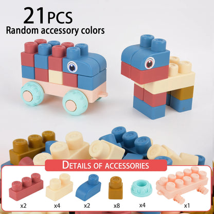 Soft Building Blocks – Safe and Fun Construction Toy with Soft Rubber Material, Smooth Edges, No Burrs, Safe for Ages 1+