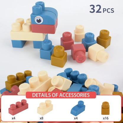 Soft Building Blocks – Safe and Fun Construction Toy with Soft Rubber Material, Smooth Edges, No Burrs, Safe for Ages 1+
