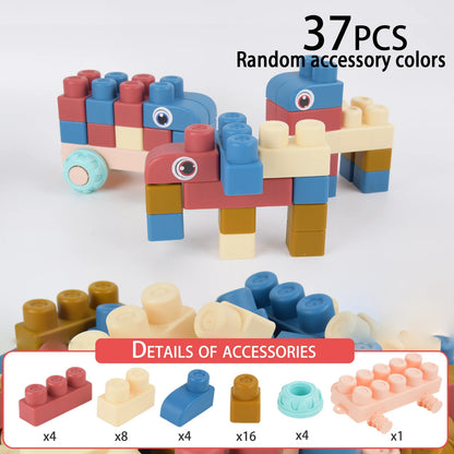 Soft Building Blocks – Safe and Fun Construction Toy with Soft Rubber Material, Smooth Edges, No Burrs, Safe for Ages 1+