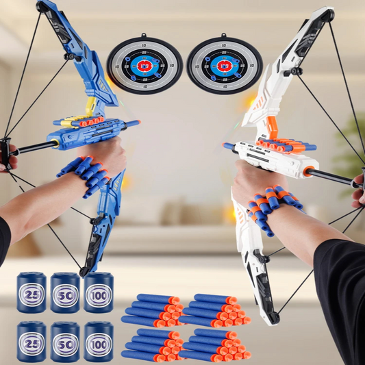 Soft Dart Archery Toy Set with LED Light-Up Bow, Interactive Play, Durable ABS Material, Safe for Ages 3+