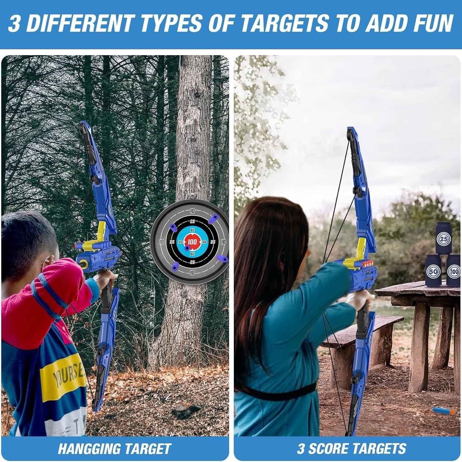 Soft Dart Archery Toy Set with LED Light-Up Bow, Interactive Play, Durable ABS Material, Safe for Ages 3+