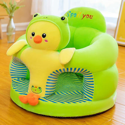 Soft Plush Baby Chair – Supportive Cartoon Seat with Backrest for Safe Sitting, Learning and Comfortable Playtime for Youngsters