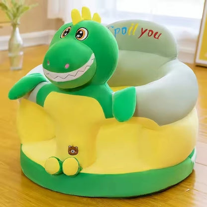 Soft Plush Baby Chair – Supportive Cartoon Seat with Backrest for Safe Sitting, Learning and Comfortable Playtime for Youngsters