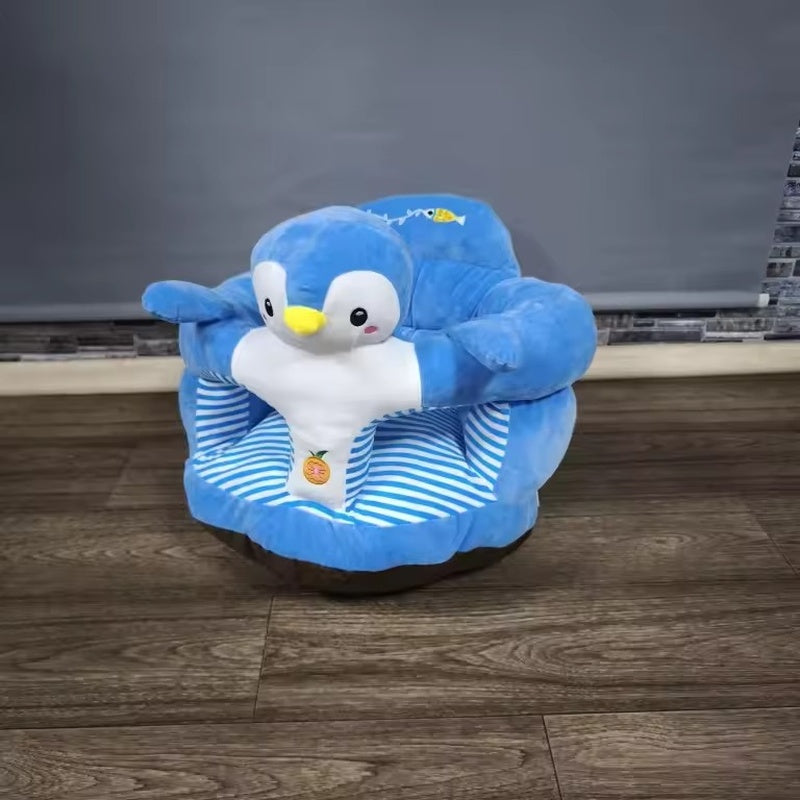 Soft Plush Baby Chair – Supportive Cartoon Seat with Backrest for Safe Sitting, Learning and Comfortable Playtime for Youngsters