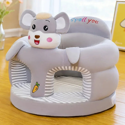 Soft Plush Baby Chair – Supportive Cartoon Seat with Backrest for Safe Sitting, Learning and Comfortable Playtime for Youngsters