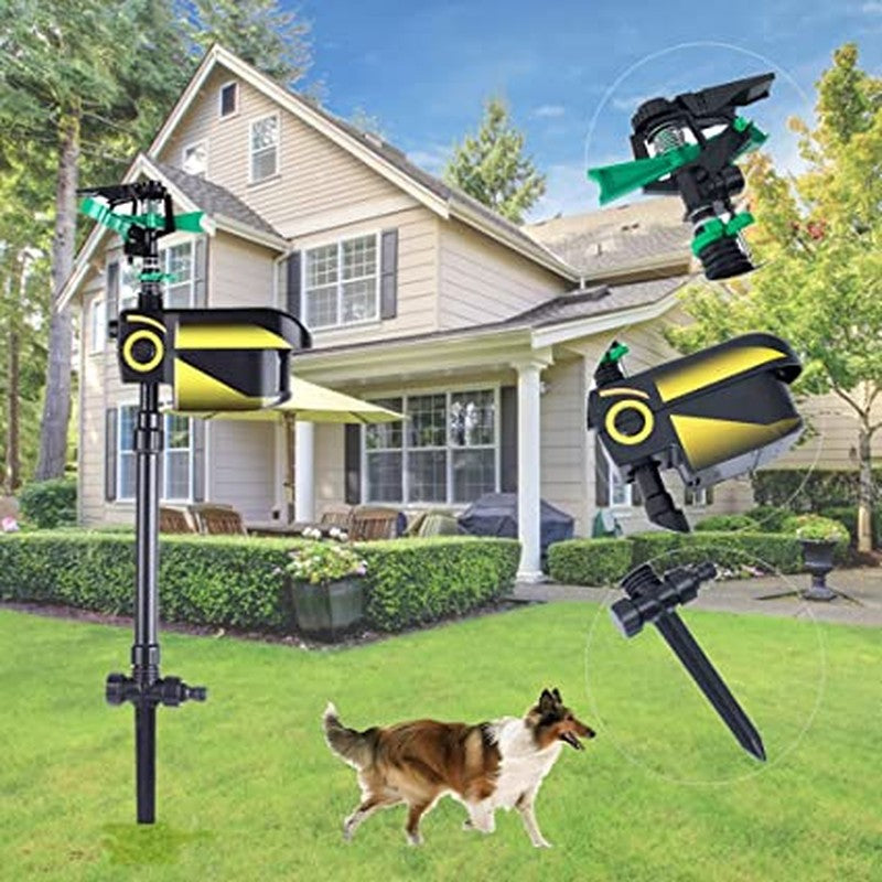 Solar Motion-Activated Sprinkler Repels Animals with Water Spray