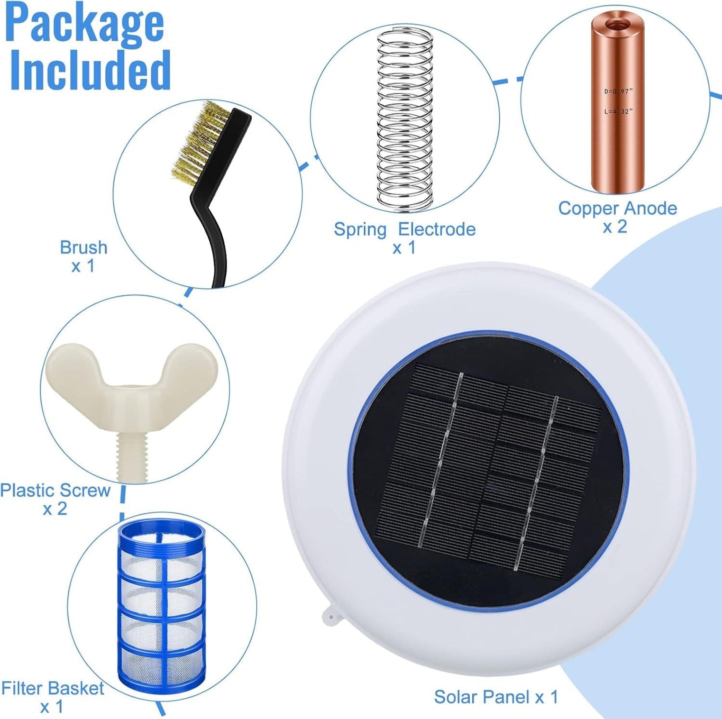 Solar Pool Ionizer for Outdoor Pools