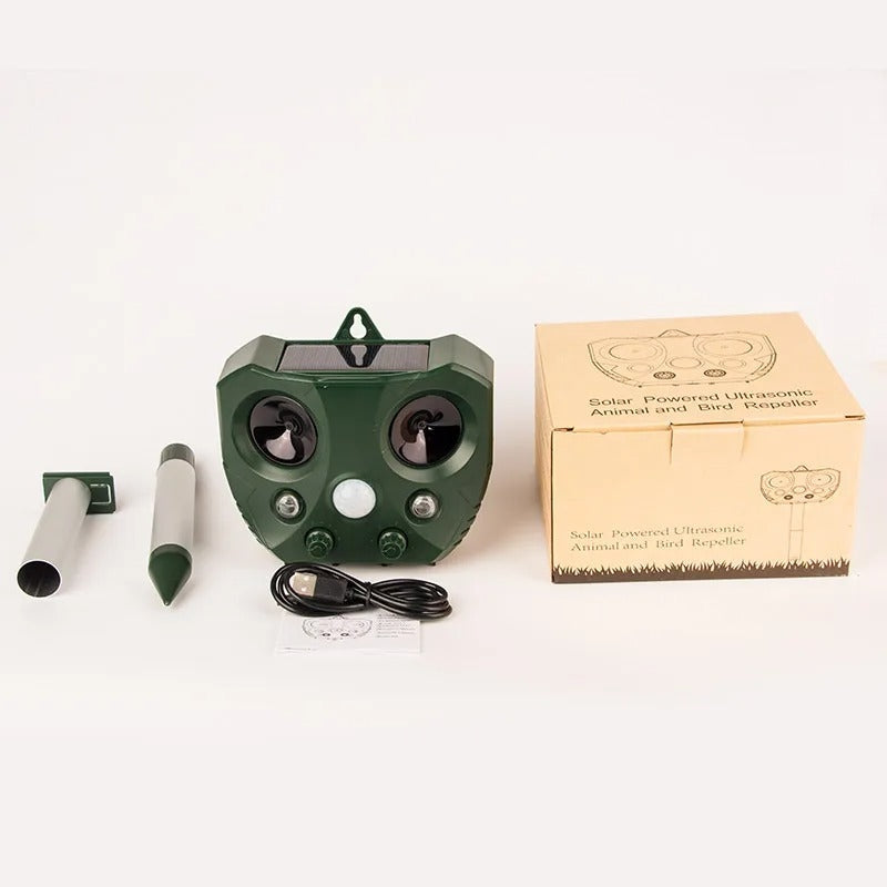 Solar Ultrasonic Bird Repeller For Garden Pest Control