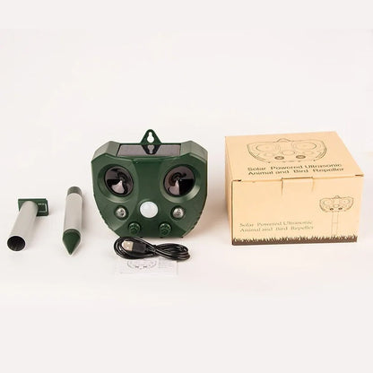Solar Ultrasonic Bird Repeller For Garden Pest Control