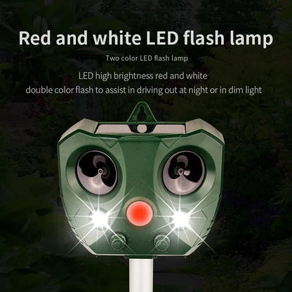 Solar Ultrasonic Bird Repeller For Garden Pest Control