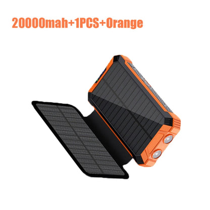 Solar Charger Power Bank With 20000mAh, USB & Wireless Charging, Weather-Resistant