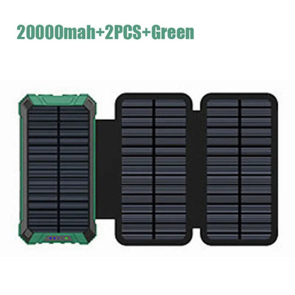 Solar Charger Power Bank With 20000mAh, USB & Wireless Charging, Weather-Resistant