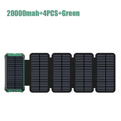 Solar Charger Power Bank With 20000mAh, USB & Wireless Charging, Weather-Resistant