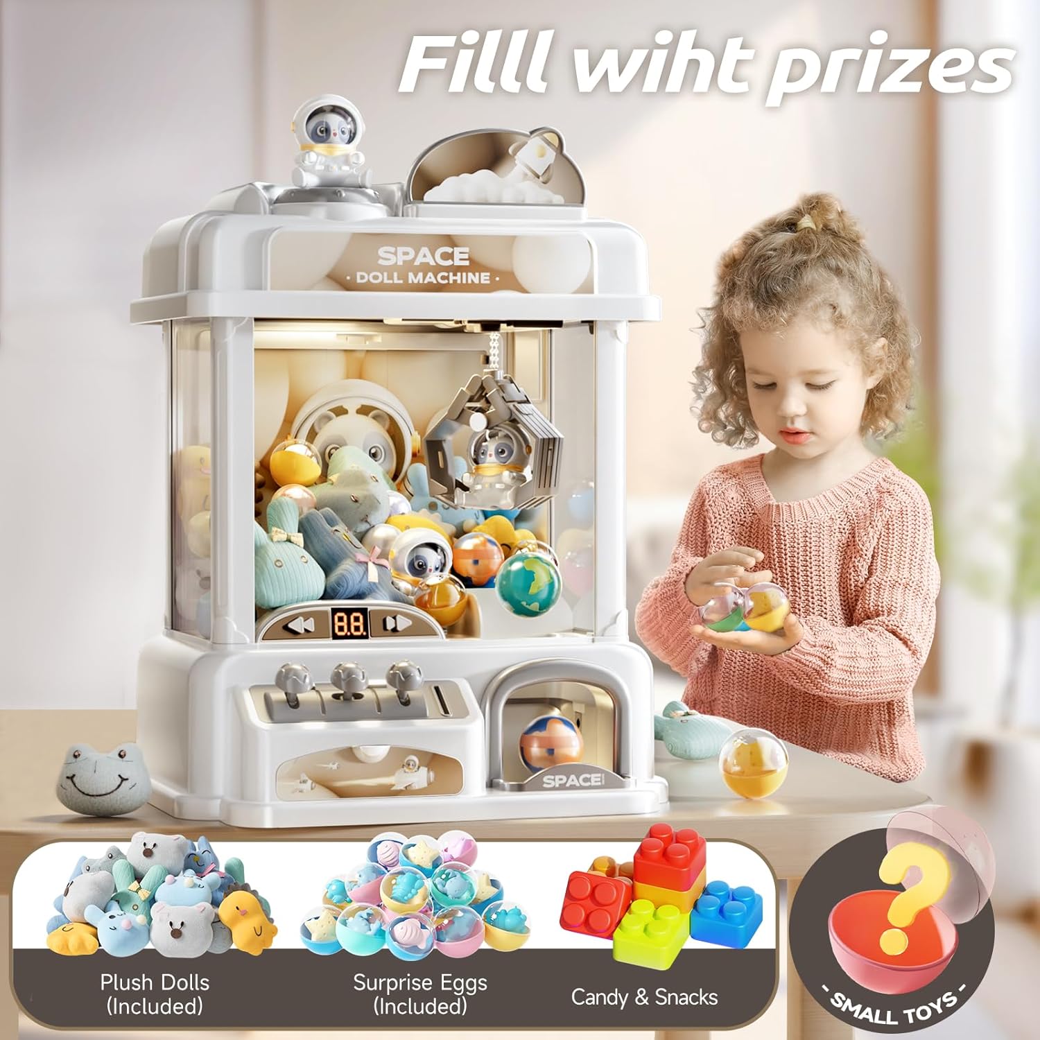 Space Adventure Claw Machine – Exciting Play Fun for Children with Plenty of Prizes Included, Safe for Ages 3+