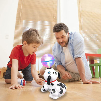 Spinning Dalmatian Toy With Lights And Music, Boosts Kids’ Brain Development, Safe For Ages 3+.