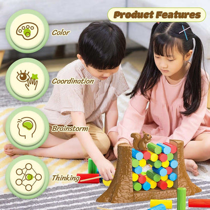 Squirrel Balance Game With Polypropylene, Educational Toy, Motor Skills & Thinking Training, Safe for 5 months