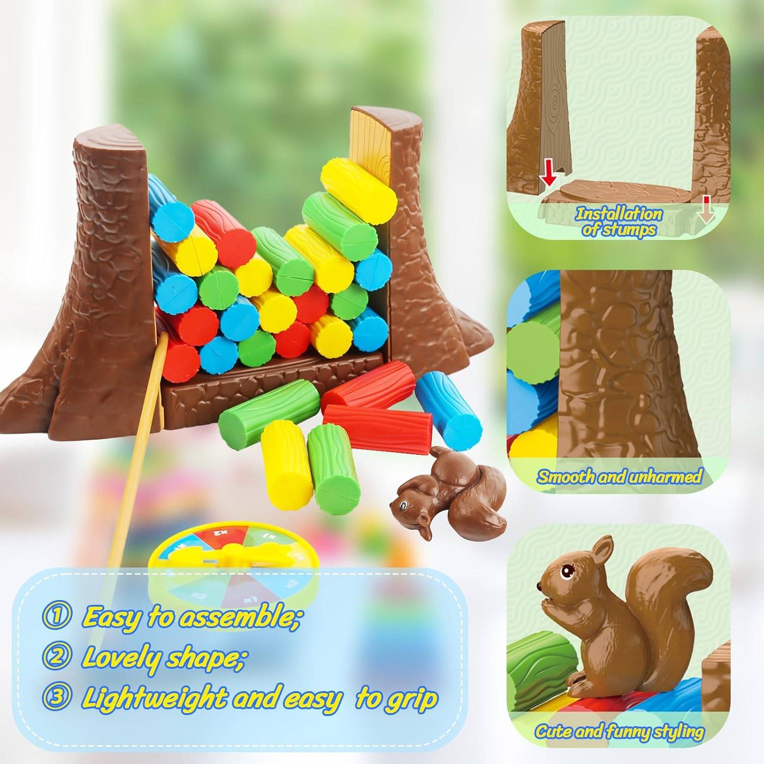 Squirrel Balance Game With Polypropylene, Educational Toy, Motor Skills & Thinking Training, Safe for 5 months