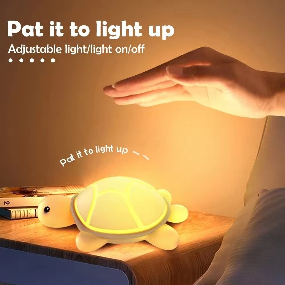 Squishy Silicone Cute Turtle LED Night Light - Perfect Gift for Kids and Girls