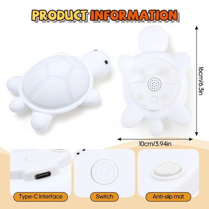 Squishy Silicone Cute Turtle LED Night Light - Perfect Gift for Kids and Girls