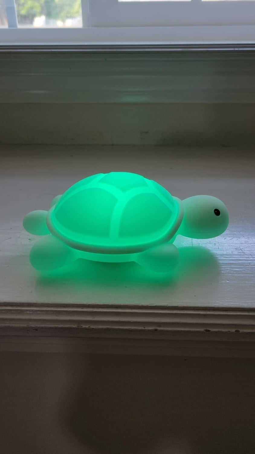 Squishy Silicone Cute Turtle LED Night Light - Perfect Gift for Kids and Girls