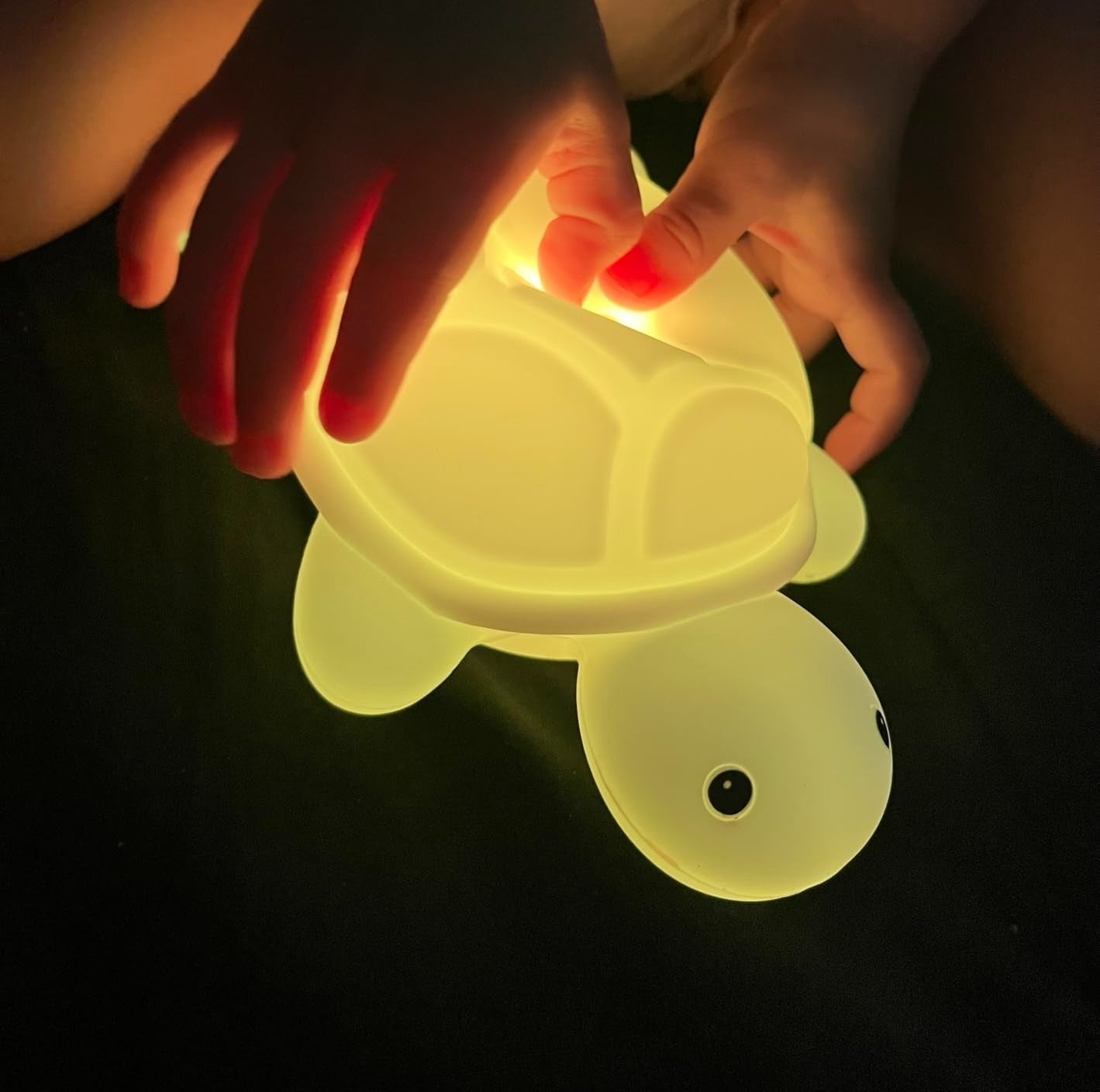 Squishy Silicone Cute Turtle LED Night Light - Perfect Gift for Kids and Girls