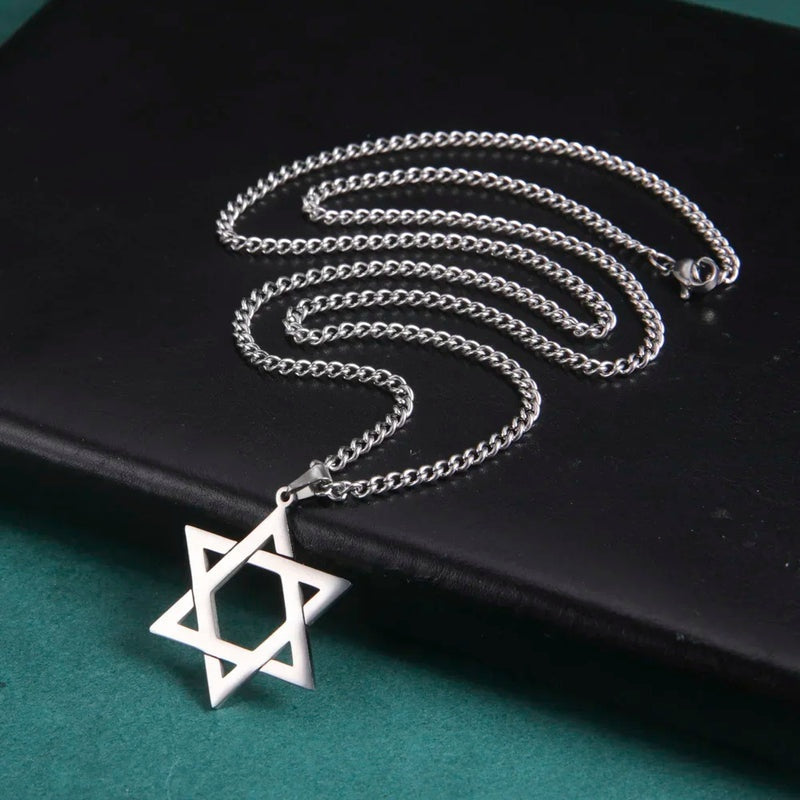 Stainless Steel Star Pendant Necklace for Men and Women