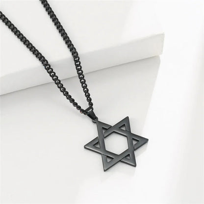Stainless Steel Star Pendant Necklace for Men and Women