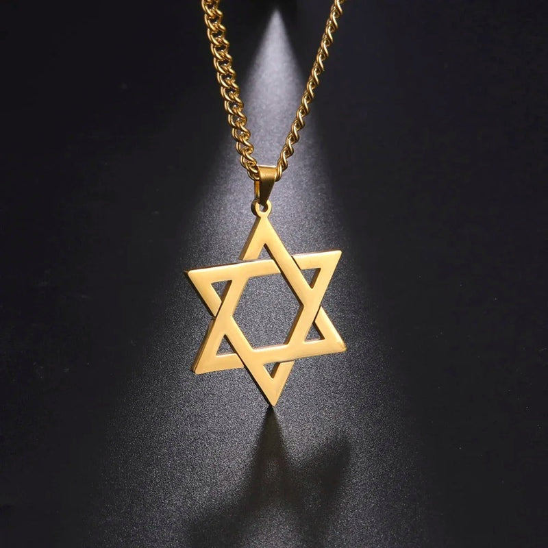 Stainless Steel Star Pendant Necklace for Men and Women