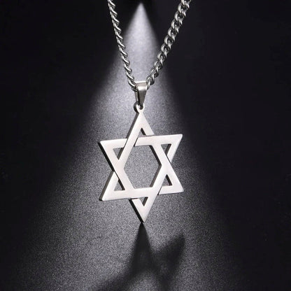 Stainless Steel Star Pendant Necklace for Men and Women