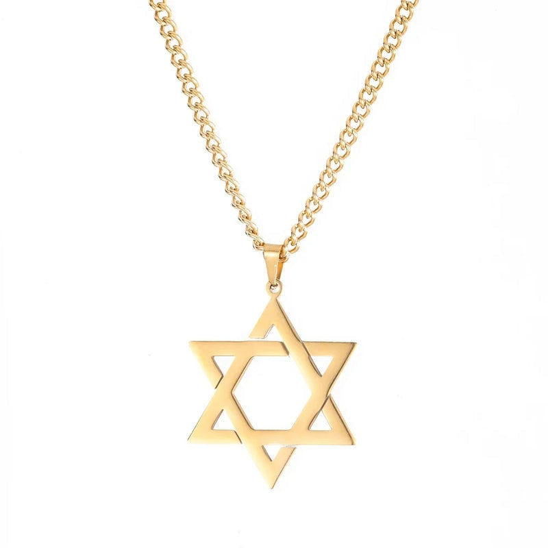 Stainless Steel Star Pendant Necklace for Men and Women