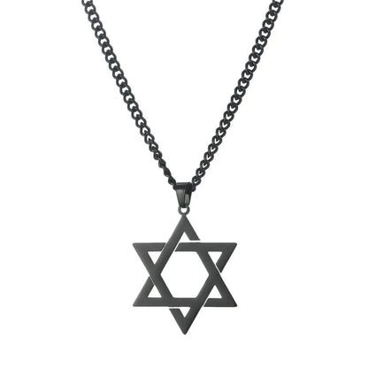 Stainless Steel Star Pendant Necklace for Men and Women