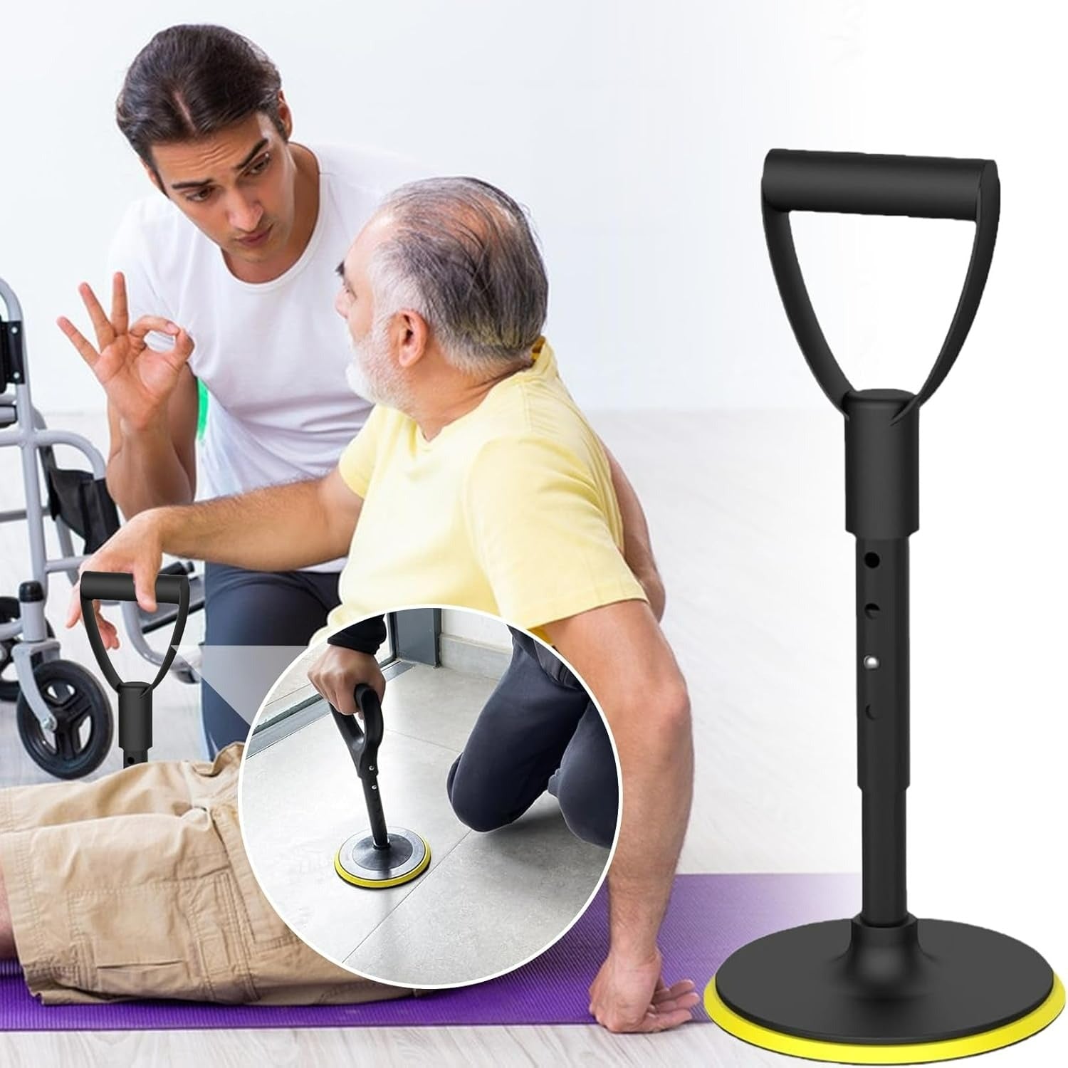 Stand Assist Device for Elderly – Lightweight Floor Support Tool for Easy Lifting, Daily Living Aid for Seniors and Mobility-Challenged Individuals