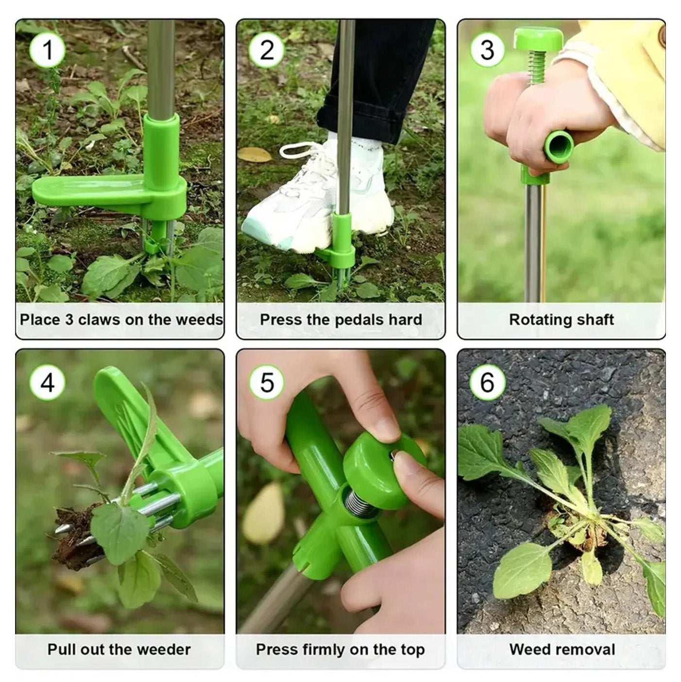 Standing Weed Puller Root Removal Tool
