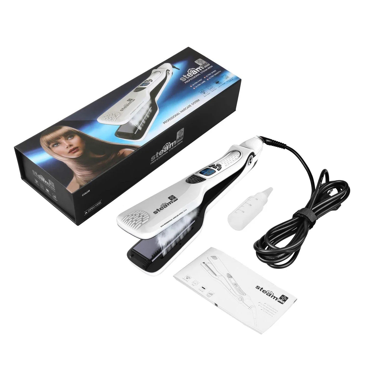 Steam Flat Iron with Ceramic & Tourmaline Plates