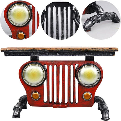 Steampunk Industrial Antique Car Head Lamp Desktop Sculpture Ornament