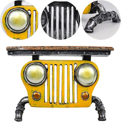 Steampunk Industrial Antique Car Head Lamp Desktop Sculpture Ornament