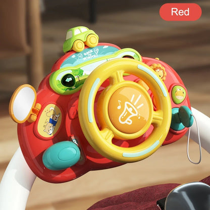 Steering Wheel Toy with Sound, Lights, and Secure Strap – Safe for Ages 18+ Months