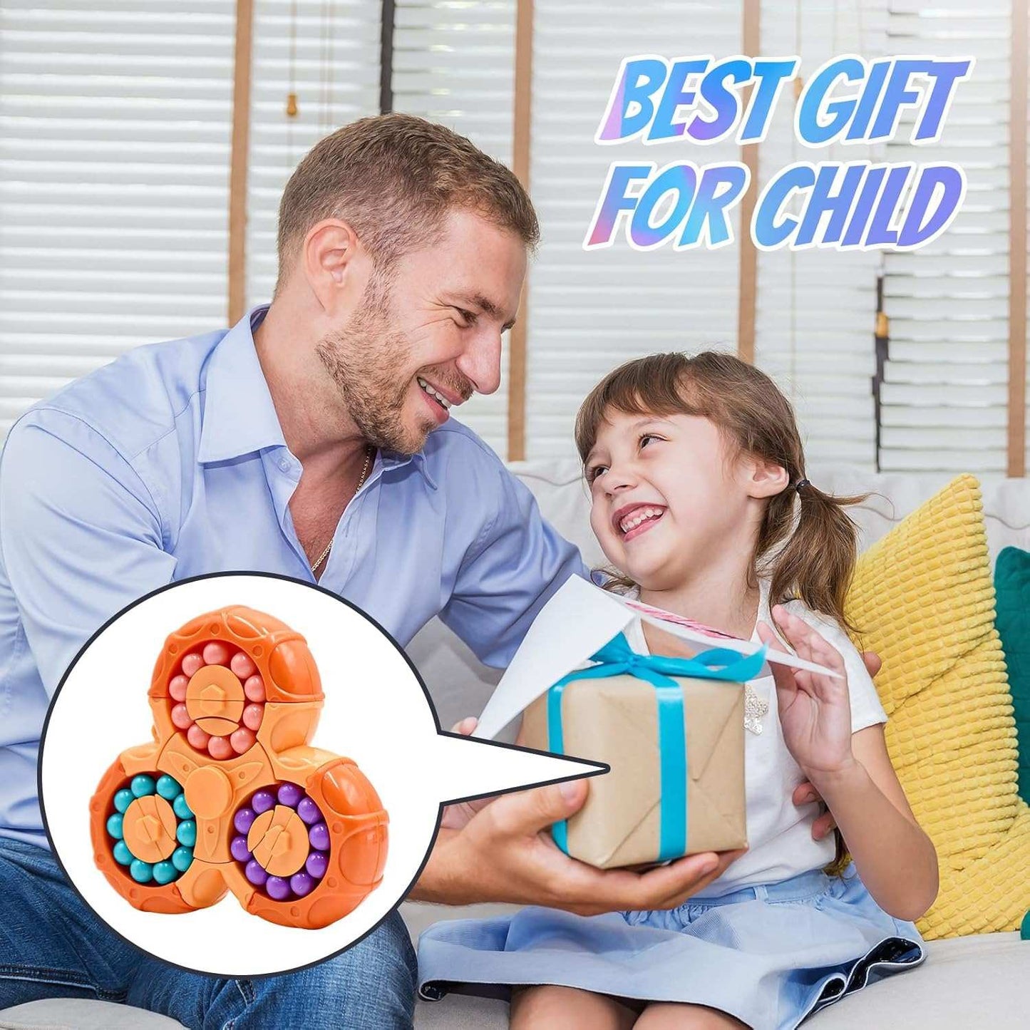 Stress Relief Spinner with Fun Educational Toy, Boosts Logic & Focus, Safe for Ages 3+