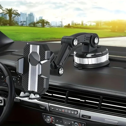 Strong Suction Car Phone Holder with Suction Cup, 360° Rotation, Safe Materials and Easy Operation