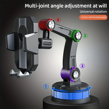 Strong Suction Car Phone Holder with Suction Cup, 360° Rotation, Safe Materials and Easy Operation