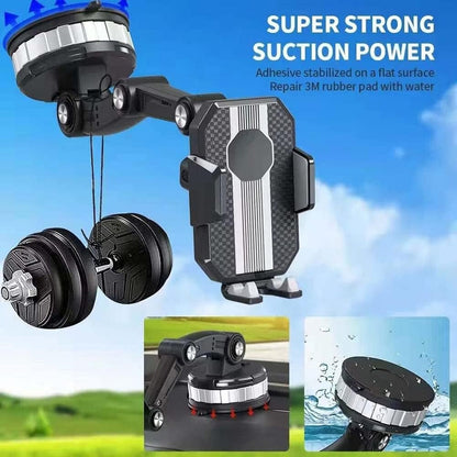 Strong Suction Car Phone Holder with Suction Cup, 360° Rotation, Safe Materials and Easy Operation