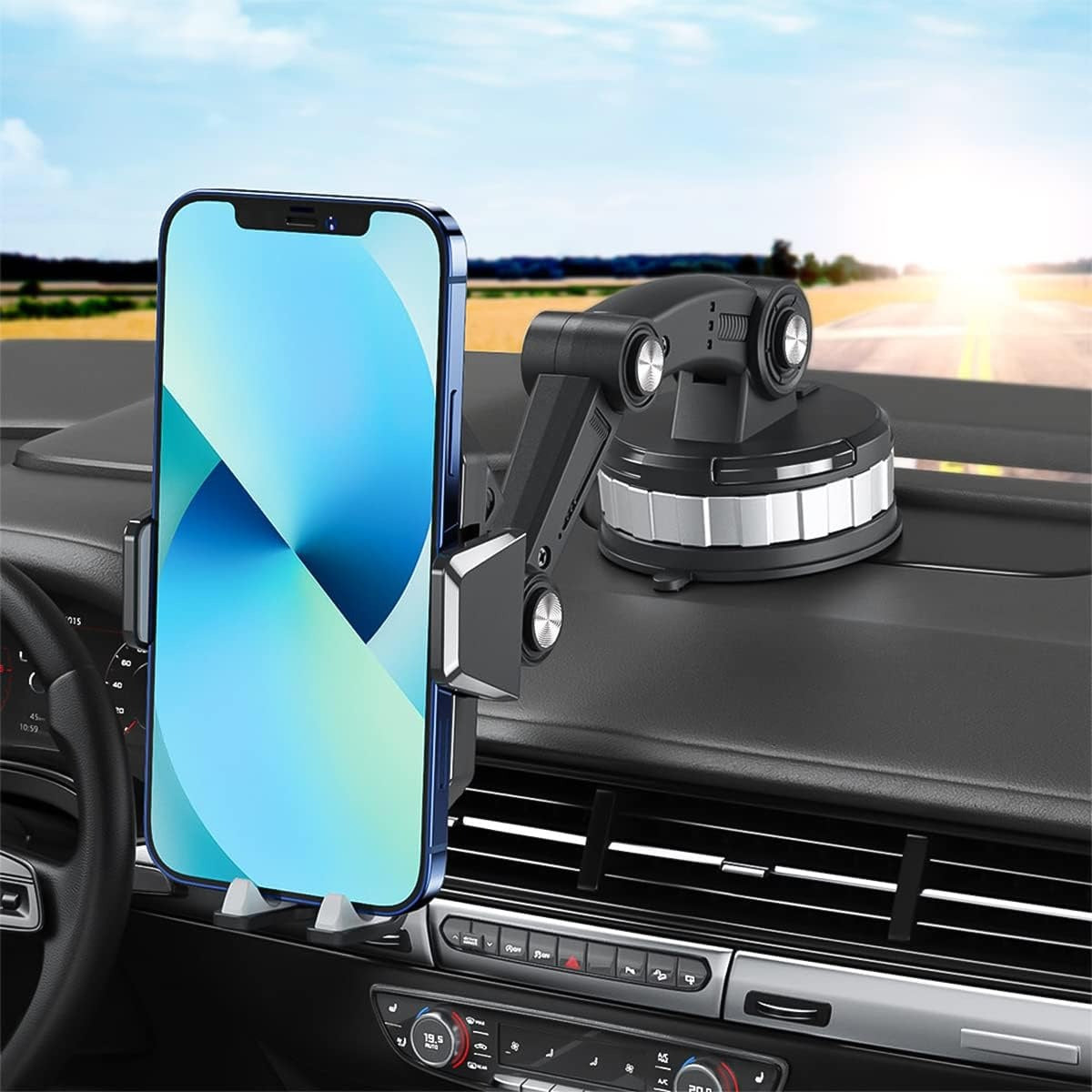 Strong Suction Car Phone Holder with Suction Cup, 360° Rotation, Safe Materials and Easy Operation