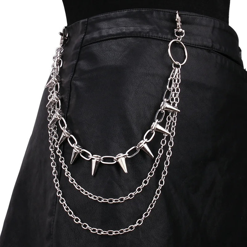 Stylish Punk Rock Metal Waist Chain for Men and Women
