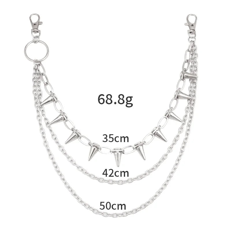 Stylish Punk Rock Metal Waist Chain for Men and Women