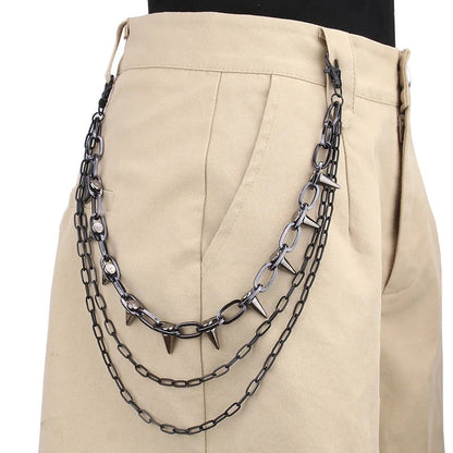 Stylish Punk Rock Metal Waist Chain for Men and Women