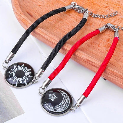 Sun & Moon Bracelets With Adjustable Unisex Stainless Steel Jewelry 2-Pack Luminous Couples Jewelry for Long-Distance Love