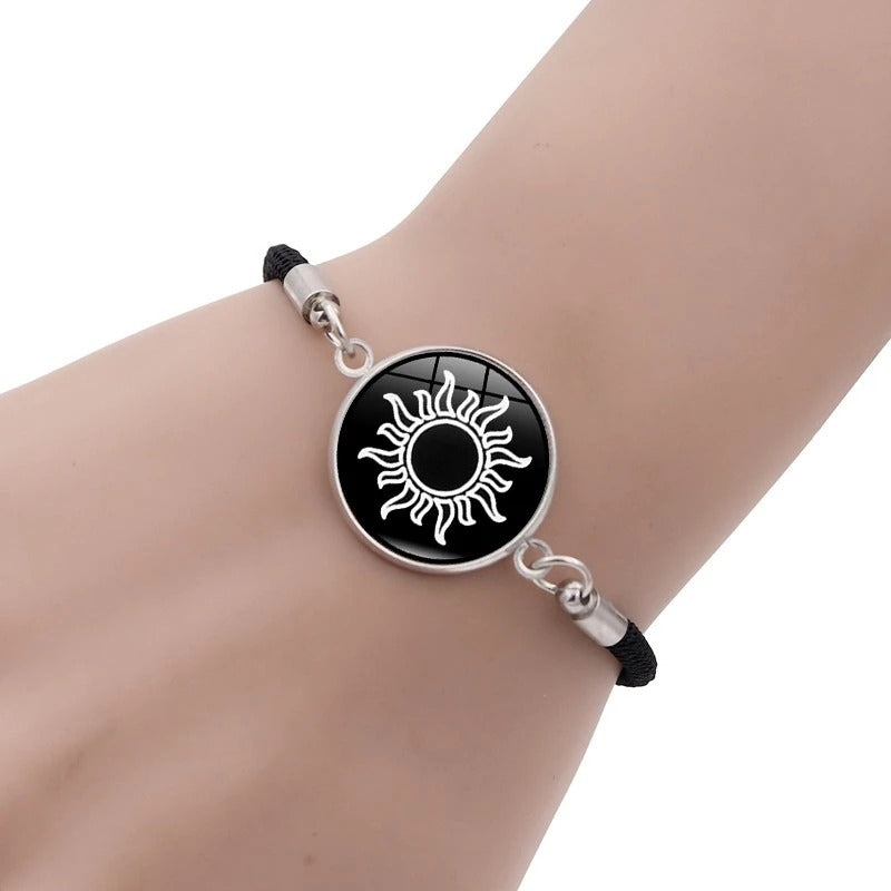 Sun & Moon Bracelets With Adjustable Unisex Stainless Steel Jewelry 2-Pack Luminous Couples Jewelry for Long-Distance Love