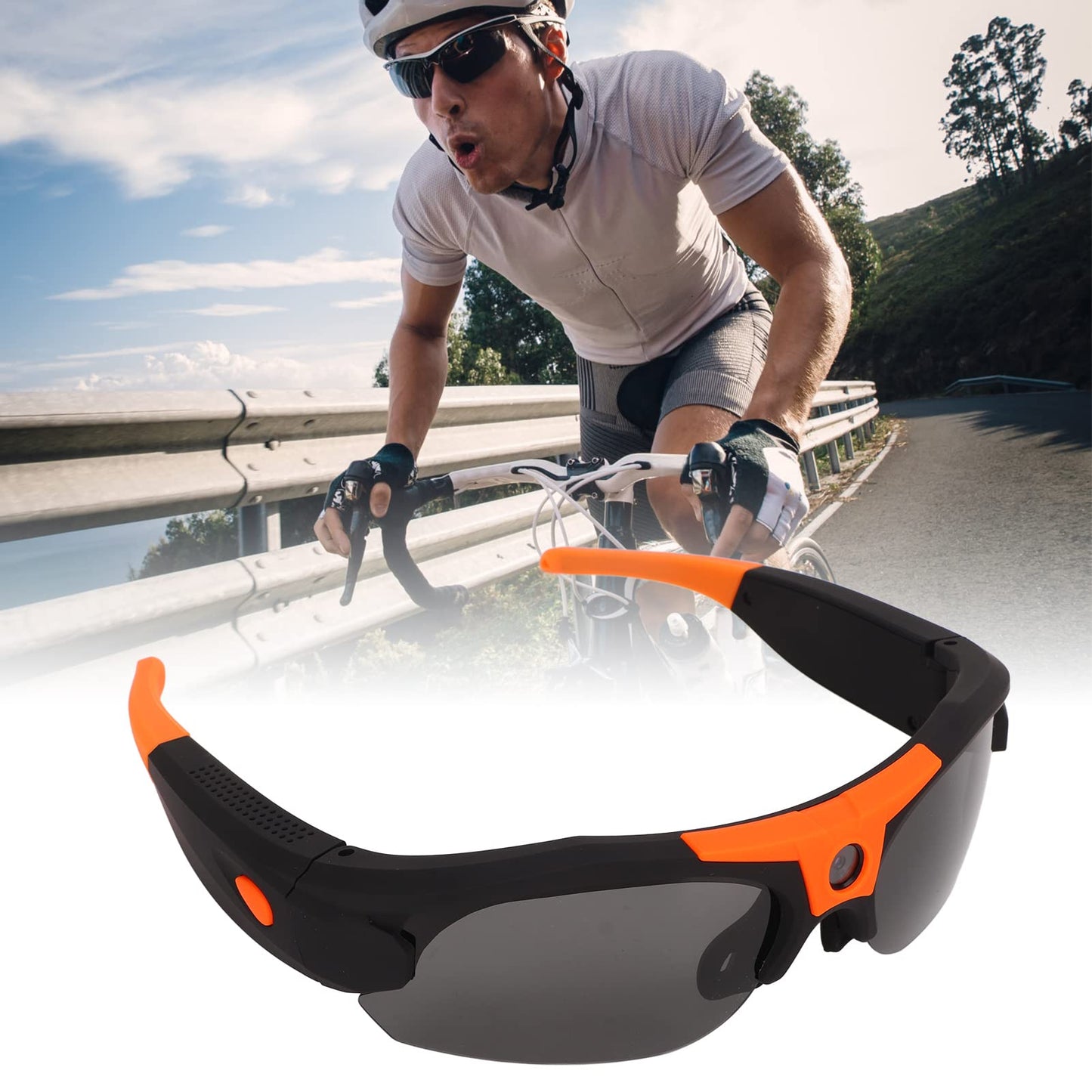 Sunglasses with Built-In Video Camera 1080P Full HD Wide-Angle Smart DVR for Outdoor Sports